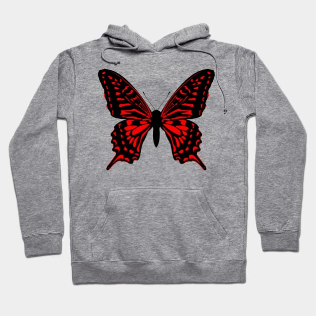 Red butterfly hoodie cheap